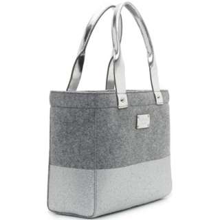 Kate Spade Frosted Felt Dipped Quinn Bag tote purse $295 NEW gray 