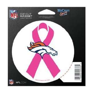  Denver Broncos Set of 2 Indoor / Outdoor Magnets   Pink 