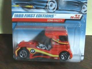 Hotwheels # 914 Red Semi Fast 99 FE  
