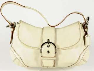 Coach White Leather Hobo Soho Shoulder Bag Handbag Purse 9248  