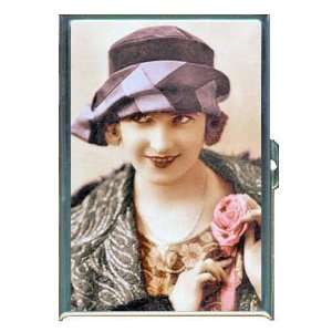 1920s LOVELY FLAPPER IN HAT ID Holder, Cigarette Case or Wallet MADE 
