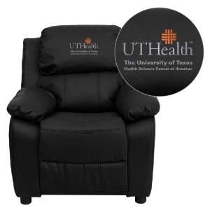 Texas Health Science Center Houston Embroidered Black Leather Kids 