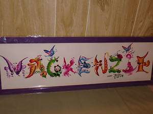 MACKENZIE Colorful ARTWORK Original INSECT Lettering  