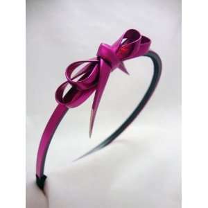  NEW COPY OF Fuchsia Pink Bow Skinny Headband, Limited 