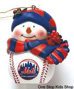 MLB Snowman MUSICAL HOLIDAY ORNAMENT Christmas CUBS BRAVES METS  