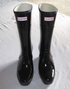 NEW Hunter Kellen Wedge Heel Rain Boot Womens US 9 UK 7 EU 40/41 