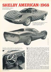 1968 Shelby Lone Star Prototype Classic Article A4 B  