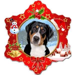  Greater Swiss Mountain Dog Porcelain Holiday Ornament 
