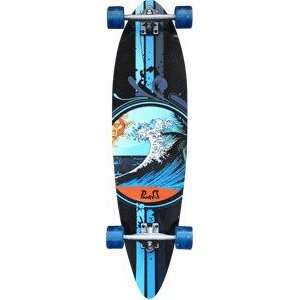 Punked Wave Pintail Complete Longboard Skateboard   9.75 x 38 