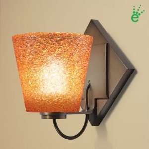   Bling I Up/Down Light Mountable 3 Watt LED Wall Sconce with Amber Gla