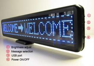 Blue Programmable LED Moving Scrolling Message Display Sign Board 21 