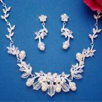 Swarovski Crystal & Pearl Bridal Jewelry Set Wedding  