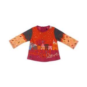  Catimini *Spirit Ethnique* Orange/Raspberry L/S Shirt 