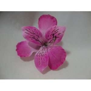  ~Purple Pink Peruvian Lily FLower Hair Clip, Brand New 