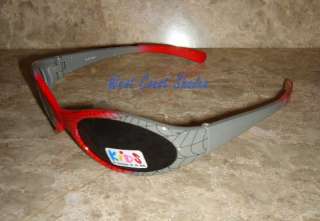 AWESOME KIDS SPIDERMAN SUNGLASSES SILVER & RED SPARKLE PAINT WITH 