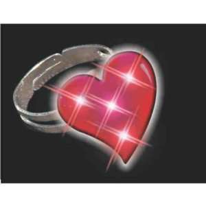    Blank groovy heart ring with flashing led lights.