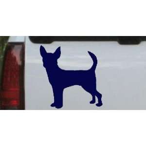 Navy 3in X 3in    Chihuahua Dog Animals Car Window Wall Laptop Decal 