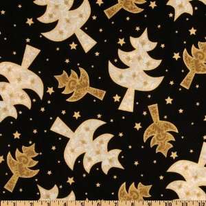  44 Wide All Is Bright Tossed Trees Metallic Black/Gold 