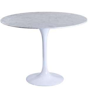  36 Eero Saarinen Style Tulip Dining Table with White 