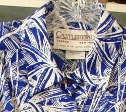 Classy CASTLEBERRY SANTANA Knit SKIRT SUIT Blu&Wht Sz16  