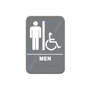  Restroom Sign Handicap Men Grey 4402