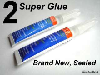 NEW 2 Tube Super Glue Clear Strong For Metal Rubber Plastic 