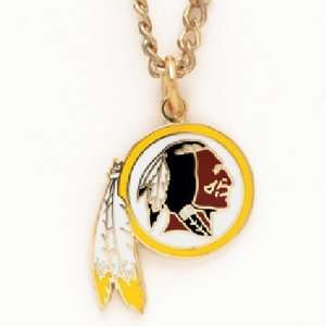  Washington Redskins Nfl Gold Plated Logo Necklace Sports 