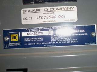 SQ D NEHB2MW 225AMP 480/277 3PH MAIN PANEL W/ POWERLINK  