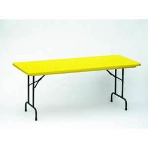  Folding Table   Molded Plastic Top (Yellow) (29H x 24W x 