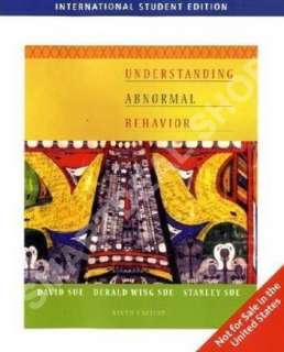 Understanding Abnormal Behavior by Sue / 9th International Edition 