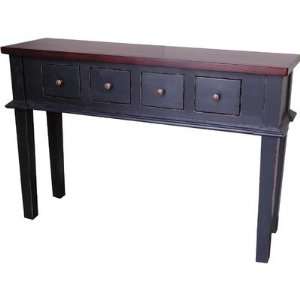  Allendale Small Console Table in Distressed Black