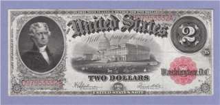   1917 Two Dollar Bill Legal Tender United States Note $2 Speelman/White