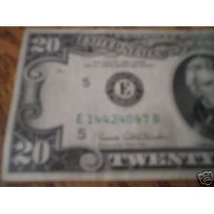  20$ 1969 B   FEDERAL RESERVE NOTE   BANK OF RICHMOND 