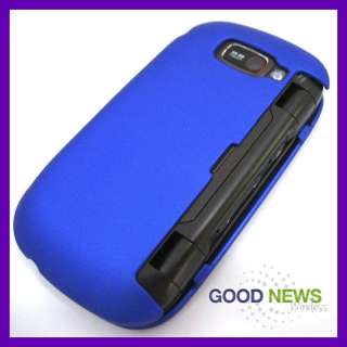 for Verizon LG Octane VN530   Blue Rubberized Hard Case Phone Cover 