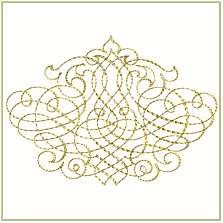 Heraldic Gold machine embroidery designs set 5x7 hoop  
