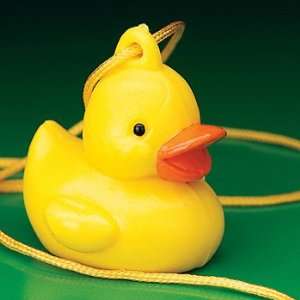 Vinyl Rubber Ducky Necklaces (1 dz) Toys & Games
