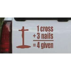 Cross 3 Nails 4 Given Christian Car Window Wall Laptop Decal Sticker 
