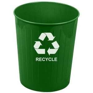  26 Quart Indoor Metal Steel Recycling Wastbasket Green 6 