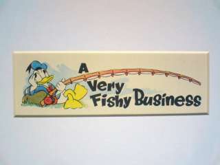 Fantastic original 1940s print of Donald Duck fishing with the 