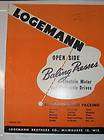 Vtg Logemann Brothers Co Catalog~Baling Presses~Packin​g