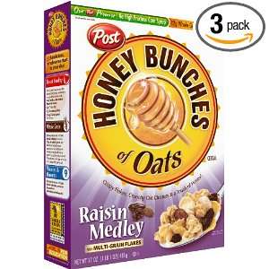 Honey Bunches of Oats Raisin Medley, 17 Ounce (Pack of 3)  