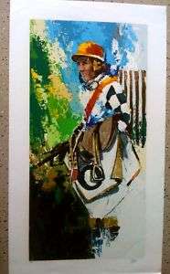 Wayland Moore JOCKEY Horse Racing S/N Ltd Ed Serigraph  
