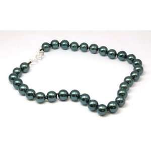  Viridian Green Shell Pearl Necklace By TOC Jewelry