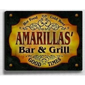  Amarillass Bar & Grill 14 x 11 Collectible Stretched 