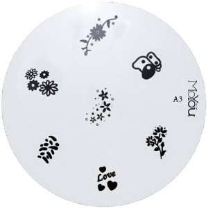  MoYou Nail Art Image Plate A3 including 7 nailart designs 