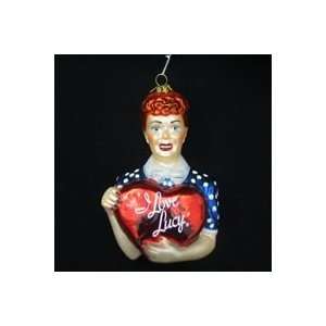 Polonaise I Love Lucy with Heart Glass Christmas Ornament  