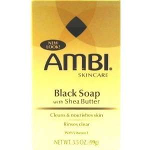  Ambi Fade Soap Black 3.5 oz. (3 Pack) with Free Nail File 