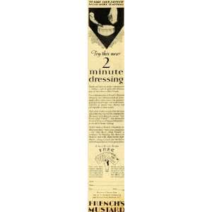  1929 Ad Frenchs Mustard Two Minute Dressing Recipe 