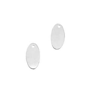  Sterling Silver Blank Stamping Oval Charms Jewelry Tags 