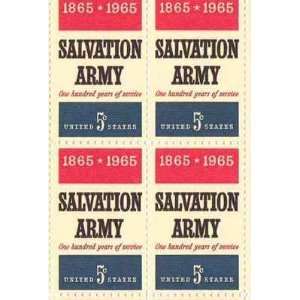 Salvation Army Centennial Set of 4 x 5 Cent US Postage Stamps NEW Scot 